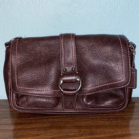 Coach Handbags - Coach Pebbled Chocolate Brown Leather Chelsea Bag